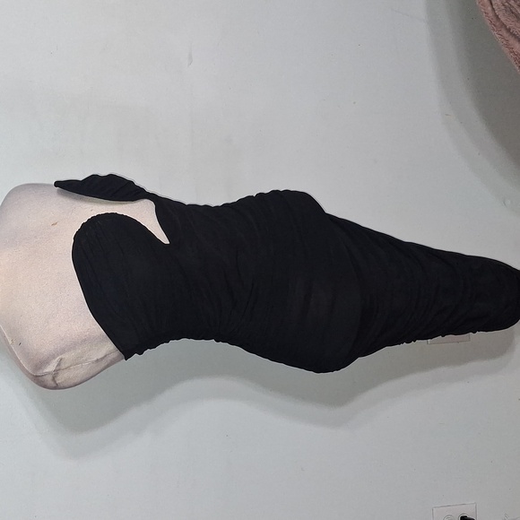 Fashion Nova/ Felicity Mesh Black Midi Dress- W Sz Small - Picture 4 of 9